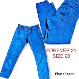 Forever 21 Blue Skinny Jeans Size 28